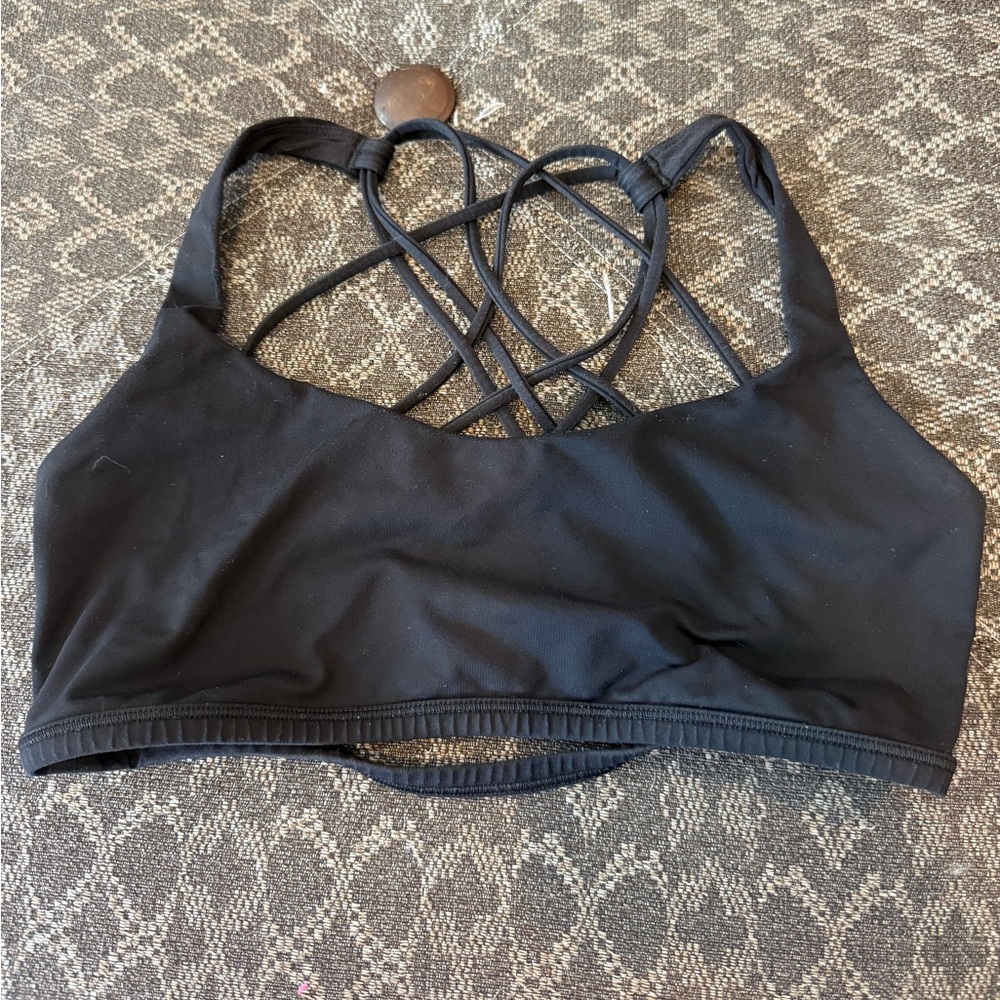 Black Lululemon free to be bra